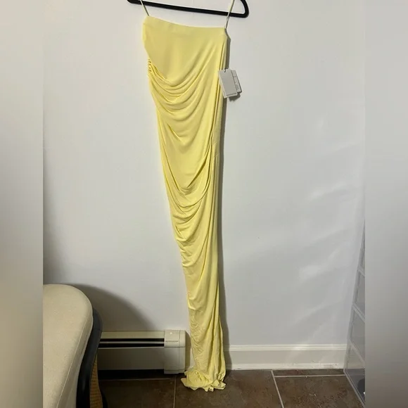 NWT Christopher Esber - Odessa strapless jersey maxi dress in Butter - Picture 6 of 10